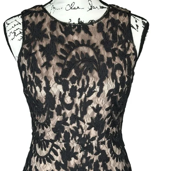 Adrianna Papell Women's Black Long Dress Wedding Guest Evening Gown size 4 - Picture 5 of 15